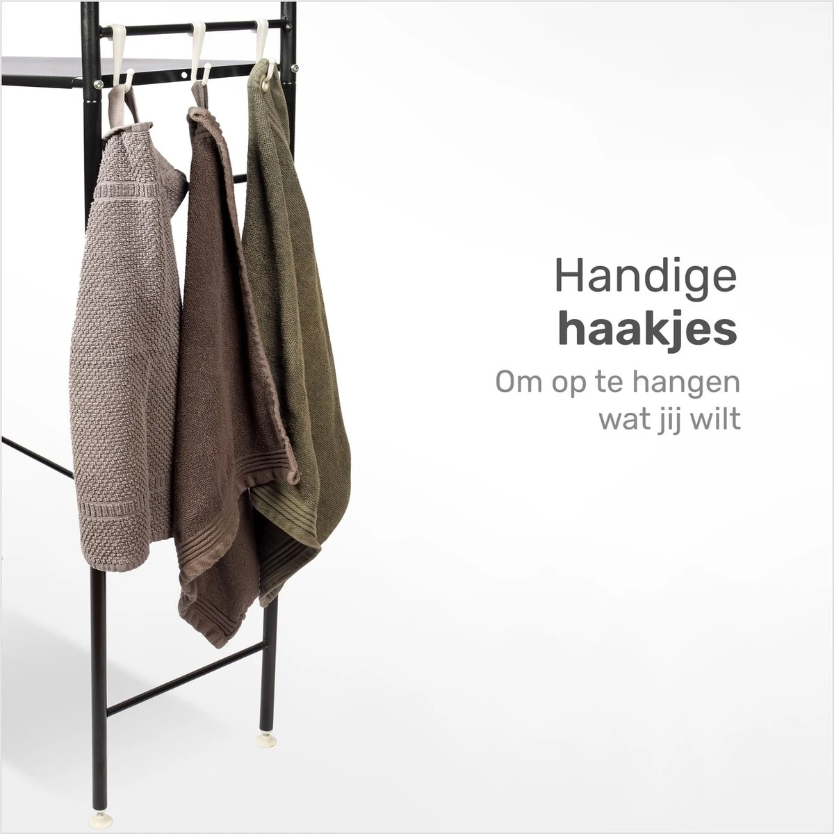 LBB - Wasmachine En Droger Ombouw - 3 Planken - Opbergrek Voor Boven Wasmachine - Zwart - Kast - Meubel - Wasdroger - Ook Geschikt Voor Wc - Kastje 7 LBB - Wasmachine En Droger Ombouw - 3 Planken - Opbergrek Voor Boven Wasmachine - Zwart - Kast - Meubel - Wasdroger - Ook Geschikt Voor Wc - Kastje - Afbeelding 5