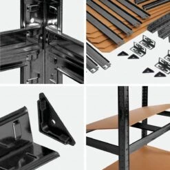 LifeGoods Stellingkast - Opbergrek - 5 Planken - 875 Kg Draagkracht - 90x40x180 Cm - Metaal/MDF - Zwart -WerkPro Verkoopwinkel 1200x1200 3115