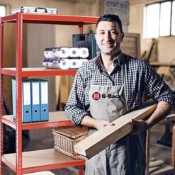 G-Rack Rekken Voor Zwaar Gebruik, 1 Zwart Opbergrek 5 Vakken - Voor Kelder, Werkplaats, Opslagruimte, Garage - Metaal I 150 X 75 X 30 Cm I 175 Kg Belasting Per Rek (totaal 875 Kg) I 5 Jaar Garantie -WerkPro Verkoopwinkel 1200x1200 3141