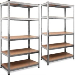 2 Stuks Stellingkast Opbergrek Met 5 Planken - 175x75x30cm - 350kg -WerkPro Verkoopwinkel 1200x1200 3150