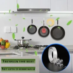 VOORDEELVERPAKKING ( 2 STUKS ) - Nano Tape - Dubbelzijdige Tape - Magic Tape - Gekko Tape - Afwasbare Tape - Ultra Sterke Tape - Transparante Tape - Gekko Grip - Multifunctionele Tape - Doe Het Zelf Tape - 3M X 30 MM X 2 MM - 3 M X 30 MM X 1MM -WerkPro Verkoopwinkel 1200x1200 3198