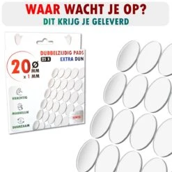 TENTA® Dubbelzijdig Tape Plakkers Extra Dun - 20mm X 1mm - 25x -WerkPro Verkoopwinkel 1200x1200 3212