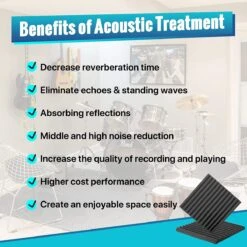 Imperatoris | Akoestische Panelen – 30x30x2.5cm – Zelfklevend – Geluidsisolatie – Geluidsdemper – Noppenschuim– Acoustic Foam Panels – Wandpaneel – 12 Stuks -WerkPro Verkoopwinkel 1200x1200 3237