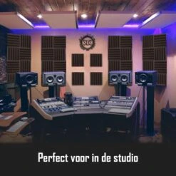 Zelfklevende Geluidsisolatie Wedge | Akoestische Panelen | Isolatieplaten | Zelfklevende Wandpanelen | Studioschuim | | Geluidsdemper | 30 X 30 X 5 Cm | 0,53m2 | 6 Stuks - Zwart -WerkPro Verkoopwinkel 1200x1200 3255