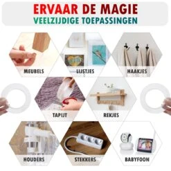 TENTA® Dubbelzijdig Tape Extra Dun - Krachtig - Makkelijk - Duurzaam - 3m X 25mm X 1mm -WerkPro Verkoopwinkel 1200x1200 3304