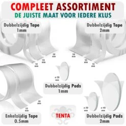 TENTA® Dubbelzijdig Tape Extra Dun - Krachtig - Makkelijk - Duurzaam - 3m X 25mm X 1mm -WerkPro Verkoopwinkel 1200x1200 3306