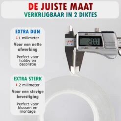 TENTA® Dubbelzijdig Tape Extra Dun - Krachtig - Makkelijk - Duurzaam - 3m X 25mm X 1mm -WerkPro Verkoopwinkel 1200x1200 3307