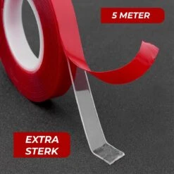 24ME® 5M Dubbelzijdig Montage Tape - Met Etui - 1cm X 1mm X 5M - Transparant - Nano Tape - Acrylic - VHB