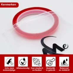 24ME® 5M Dubbelzijdig Montage Tape - Met Etui - 1cm X 1mm X 5M - Transparant - Nano Tape - Acrylic - VHB -WerkPro Verkoopwinkel 1200x1200 3390