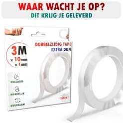 TENTA® Dubbelzijdig Tape Extra Dun - Krachtig - Makkelijk - Duurzaam - 3m X 10mm X 1mm -WerkPro Verkoopwinkel 1200x1200 3409