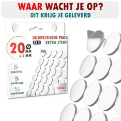 TENTA® Dubbelzijdig Tape Plakkers Extra Sterk - Krachtig - Makkelijk - Duurzaam - 20mm X 2mm - 25x -WerkPro Verkoopwinkel 1200x1200 3445