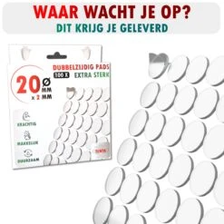 TENTA® Dubbelzijdig Tape Plakkers Extra Sterk - Krachtig - Makkelijk - Duurzaam -20mm X 2mm - 100x -WerkPro Verkoopwinkel 1200x1200 3461