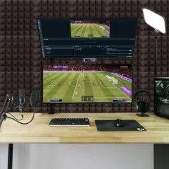 Zelfklevende Geluidsisolatie Pyramide | Akoestische Panelen | Isolatieplaten | Geluidsisolatie | Zelfklevende Wandpanelen | Studioschuim | Geluidsdemper | 30 X 30 X 5 Cm | 0,53m2 | 6 Stuks - Zwart -WerkPro Verkoopwinkel 1200x1200 3472