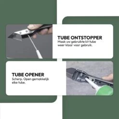 STACK Kit Schraper | 5 In 1 - Kitspatel - Kitschraper - Kittuit - Afstrijkrubber Siliconen Set - Voegstrijker Set - Kit Naden - Afkitten - Kit Verwijderen - Tuitjes - Voegenset - Kitstrijker - Kitaccessoires - Kitset - Kit Verwijderaar -WerkPro Verkoopwinkel 1200x1200 3478