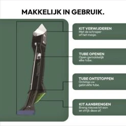 STACK Kit Schraper | 5 In 1 - Kitspatel - Kitschraper - Kittuit - Afstrijkrubber Siliconen Set - Voegstrijker Set - Kit Naden - Afkitten - Kit Verwijderen - Tuitjes - Voegenset - Kitstrijker - Kitaccessoires - Kitset - Kit Verwijderaar -WerkPro Verkoopwinkel 1200x1200 3480