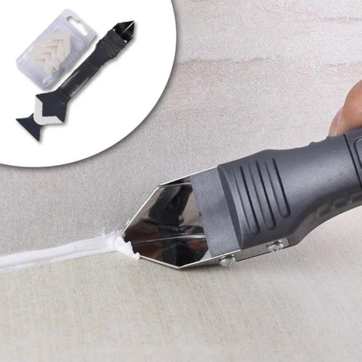 Medilon 3 In 1 Kit Verwijderaar Met RVS Schraper Inclusief Afstrijkrubber Set – Kitspatel – Kitmes – Kitstrijker – Voegstrijker – Kit Schraper – Multitool Voor Het Verwijderen En Afwerken Van Kit Naden 8 Medilon 3 In 1 Kit Verwijderaar Met RVS Schraper Inclusief Afstrijkrubber Set – Kitspatel – Kitmes – Kitstrijker – Voegstrijker – Kit Schraper – Multitool Voor Het Verwijderen En Afwerken Van Kit Naden - Afbeelding 6