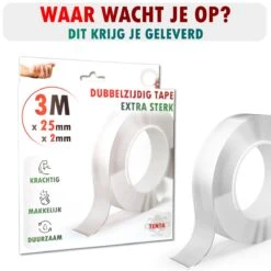 TENTA® Dubbelzijdig Tape Extra Sterk - Krachtig - Makkelijk - Duurzaam - 3m X 25mm X 2mm -WerkPro Verkoopwinkel 1200x1200 3558