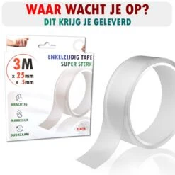 TENTA® Enkelzijdig Tape Extra Sterk - 3m X 25mm X 0,5mm -WerkPro Verkoopwinkel 1200x1200 3616