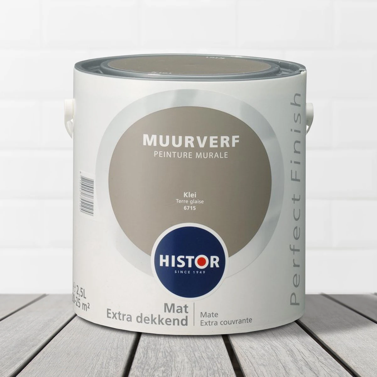 Histor Perfect Finish Muurverf Mat - 2,5 Liter - Klei 4 Histor Perfect Finish Muurverf Mat - 2,5 Liter - Klei - Afbeelding 2