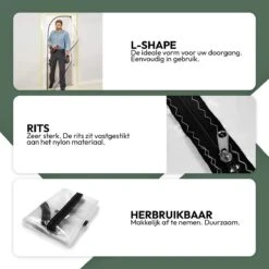 STACK Stofdeur | L-Vorm - Transparante Stofdeur Met Gestikte Rits - Afdekfolie - Bouwfolie - Afdekzeil - Verbouwing - Verbouwen - Schilderen - Afdek Folie - Afplakken - Afplakzeil - Bouwzeil -WerkPro Verkoopwinkel 1200x1200 3719