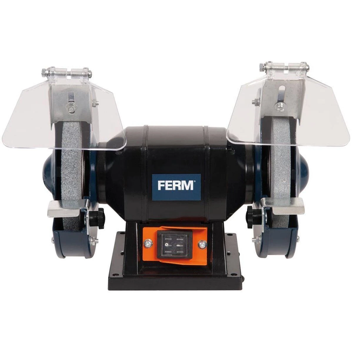 FERM Tafelslijpmachine - 150W - Stofdichte Schakelaar - Vonkvangers - Incl. 2 Slijpschijven Voor Fijn- Als Grof Slijpen 4 FERM Tafelslijpmachine - 150W - Stofdichte Schakelaar - Vonkvangers - Incl. 2 Slijpschijven Voor Fijn- Als Grof Slijpen - Afbeelding 2