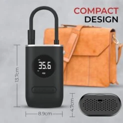 DynaBright Compressor - Luchtpomp - 4 Opzetstukken - 4000mAh - Compressor Bandenpomp - Luchtcompressor - Elektrische Fietspomp - Led Licht - Auto/Fiets/Motor/Ballen/Scooter/Luchtbed - Draagbaar -WerkPro Verkoopwinkel 1200x1200 460
