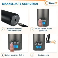 FlowIT Draagbare Compressor Bandenpomp - Elektrische Fietspomp - Luchtcompressor Oplaadbaar - Fiets Tot Auto -WerkPro Verkoopwinkel 1200x1200 465