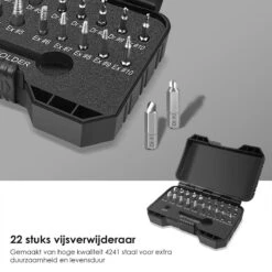 Novalits - Professionele Bit- & Borensets - Schroefverwijderset - 22-delig - HSS Materiaal - Schroefverwijderaar - Uitboorset - Borenset - Schroefbitset - Linkse Tap - Bitset - Metaalborenset - Draadtapset - Versleten Schroeven & Bouten Verwijderen -WerkPro Verkoopwinkel 1200x1200 47