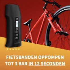 Coolado TPump XL | Draagbare Multifunctionele Mini Compressor | Alle Banden | Ook Voor Luchttenten | Kites En Wing Foils | Elektrische Draadloze Bandenpomp Pompt Fietsband In 12 Seconden | Powerbank.