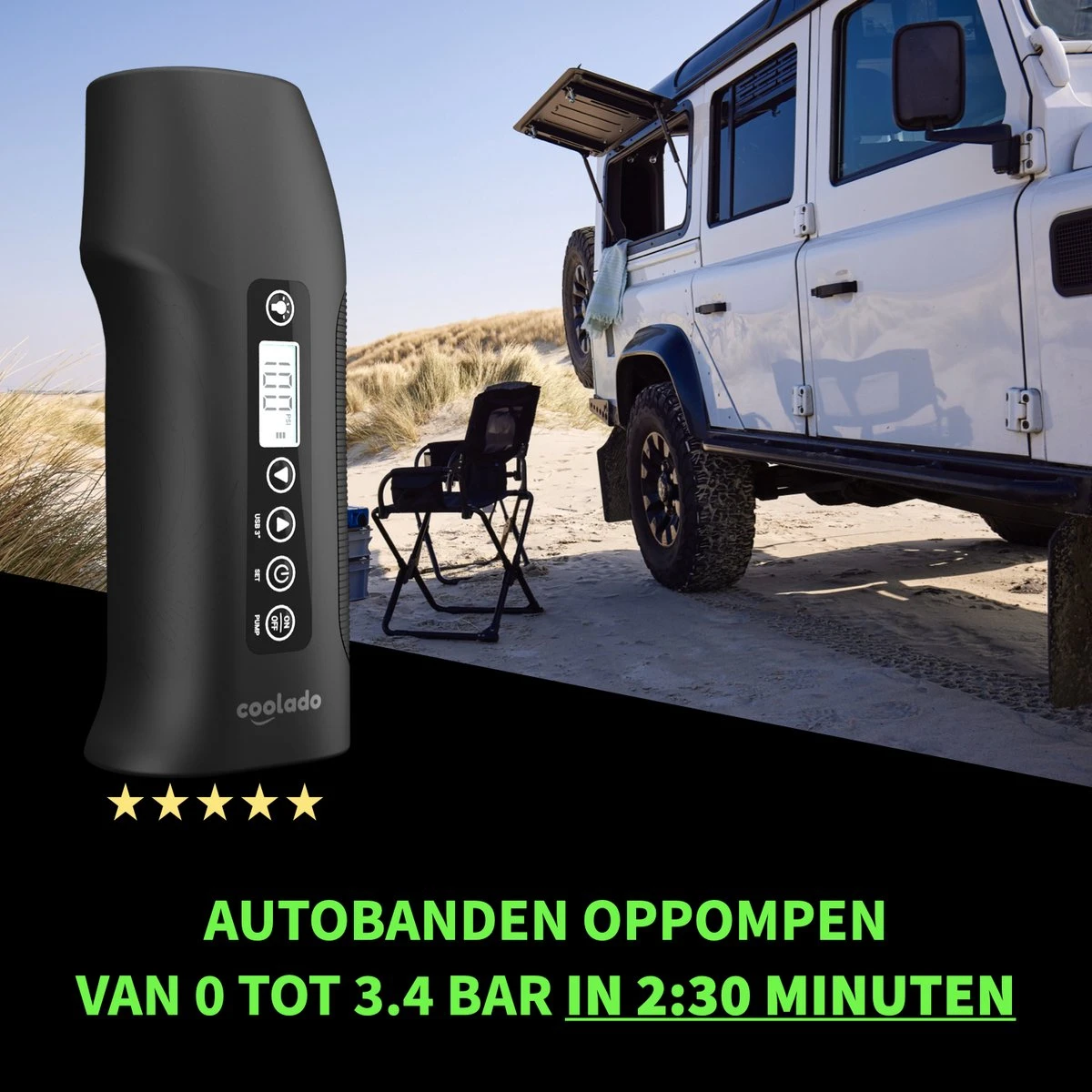 Coolado TPump XL | Draagbare Multifunctionele Mini Compressor | Alle Banden | Ook Voor Luchttenten | Kites En Wing Foils | Elektrische Draadloze Bandenpomp Pompt Fietsband In 12 Seconden | Powerbank. 19 Coolado TPump XL | Draagbare Multifunctionele Mini Compressor | Alle Banden | Ook Voor Luchttenten | Kites En Wing Foils | Elektrische Draadloze Bandenpomp Pompt Fietsband In 12 Seconden | Powerbank. - Afbeelding 17