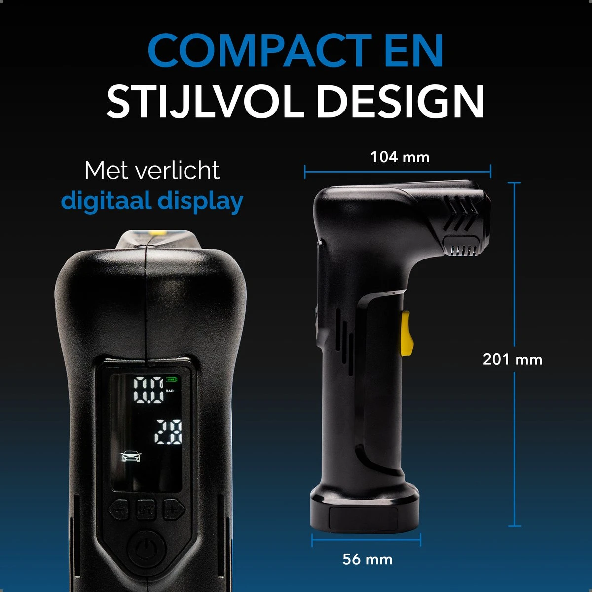 Donrox Ride A922 Draagbare Compressor Bandenpomp - 12V Luchtcompressor Oplaadbaar - Fiets Tot Camper - Elektrische Fietspomp 8 Donrox Ride A922 Draagbare Compressor Bandenpomp - 12V Luchtcompressor Oplaadbaar - Fiets Tot Camper - Elektrische Fietspomp - Afbeelding 6