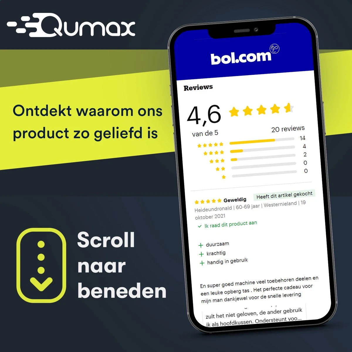 Qumax Polijstmachine – Poetsmachine Incl. 4 Polijstschijven – Krachtige Motor – 180mm – 220/240V 8 Qumax Polijstmachine – Poetsmachine Incl. 4 Polijstschijven – Krachtige Motor – 180mm – 220/240V - Afbeelding 6