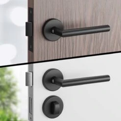 Deurklink - Deurbeslag - Deurkruk - Voor Binnen En Buiten - Zwart - RVS 15 Deurklink - Deurbeslag - Deurkruk - Voor Binnen En Buiten - Zwart - RVS -WerkPro Verkoopwinkel 1200x1200 895