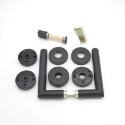 Slotman Solutions Mat Zwarte Deurklink RVS Met Rond Rozet En Toilet-/badkamersluiting - Deurkruk Zwart Voor Stijlvolle En Elegante Uitstraling -WerkPro Verkoopwinkel 1200x1200 914