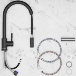 Keukenkraan Met Uittrekbare Uitloop - Handdouche - Uittrekbaar - Mengkraan - Zwart - RVS 13 Keukenkraan Met Uittrekbare Uitloop - Handdouche - Uittrekbaar - Mengkraan - Zwart - RVS -WerkPro Verkoopwinkel 1200x1200 957