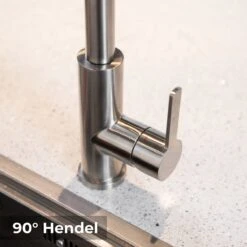 Mizzo Trigo Keukenkraan Met Uittrekbare Handdouche - Hoge Mengkraan 44 Cm - Mat - RVS -WerkPro Verkoopwinkel 1200x1200 969