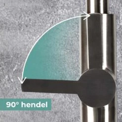 RVS Keukenkraan Met Uittrekbare Handdouche - Mengkraan Met Uittrekbare Uitloop - Design Kraan Van Mizzo Design -WerkPro Verkoopwinkel 1200x1200 975