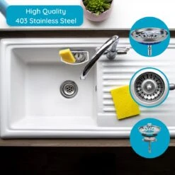 Korfplug Voor De Keuken 82 Mm - Afvoerplug - Afvoerstop - Universeel - Spoelbak Zeef - Ontstopper - Zeef - Gootsteen Plug - 1 Stuk - RVS -WerkPro Verkoopwinkel 1200x1200 999