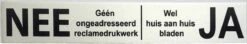 Merkloos NEE JA Sticker - Brievenbussticker Nee Ja Aluminium Zwart - 150 Mm X 25 Mm X 0,5 Mm - Promessa-Design. -WerkPro Verkoopwinkel 1200x214 1