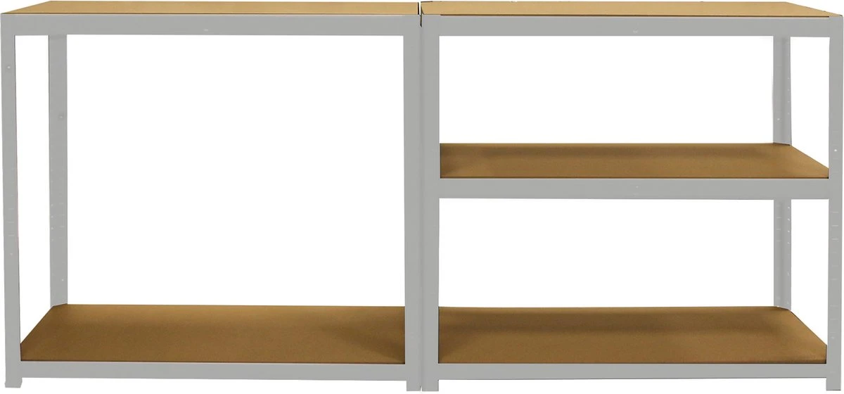 ERRO Metalen Opbergrek/Stellingkast Met 5 Legborden - 175kg Draagkracht Per Plank - 2 Stuks 9 ERRO Metalen Opbergrek/Stellingkast Met 5 Legborden - 175kg Draagkracht Per Plank - 2 Stuks - Afbeelding 7