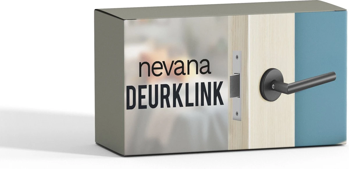 Deurklink - Deurbeslag - Deurkruk - Voor Binnen En Buiten - Zwart - RVS 4 Deurklink - Deurbeslag - Deurkruk - Voor Binnen En Buiten - Zwart - RVS - Afbeelding 2