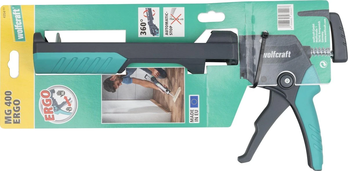 Wolfcraft - Kitspuit - Kitpistool - MG 400 ERGO I 4354000 I Ergonomische Kitspuit Met Handgreepverstelling 10 Wolfcraft - Kitspuit - Kitpistool - MG 400 ERGO I 4354000 I Ergonomische Kitspuit Met Handgreepverstelling - Afbeelding 8