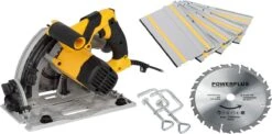 Powerplus POWX0562 Invalzaag - 1200W - Ø165mm - Incl. Geleiderails, Stofafzuigingaansluiting En 24T Invalzaagblad -WerkPro Verkoopwinkel 1200x594 3