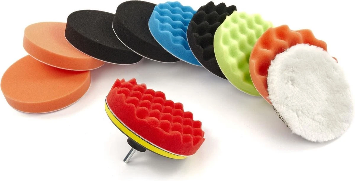 12 Delige 125 Mm Polijst Set Met M14 En 6 Mm Opname 3 12 Delige 125 Mm Polijst Set Met M14 En 6 Mm Opname