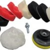 Polijstset Van Ø80 Mm 12 Delige Polijstschijven Set Met Velcro Steunschijf M10 Aansluiting Voor Polijstmachine En Boormachine Adapter Voor O.a. Auto En Koplampen -WerkPro Verkoopwinkel 1200x619