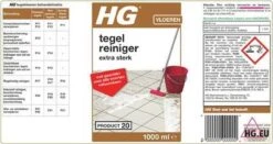 HG Tegelreiniger Extra Sterk - 1L - Extreem Sterke Vet En Vuil Verwijderaar - Voor Vloertegels, Plavuizen En Alle Soorten Natuursteen -WerkPro Verkoopwinkel 1200x638 5