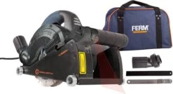 FERM WSM1008 Muurfrees - Freesmachine - 1600W - Met 2 Diamantschijven 150mm - Laser - Stofzuigadapter - Canvas Opbergtas -WerkPro Verkoopwinkel 1200x650