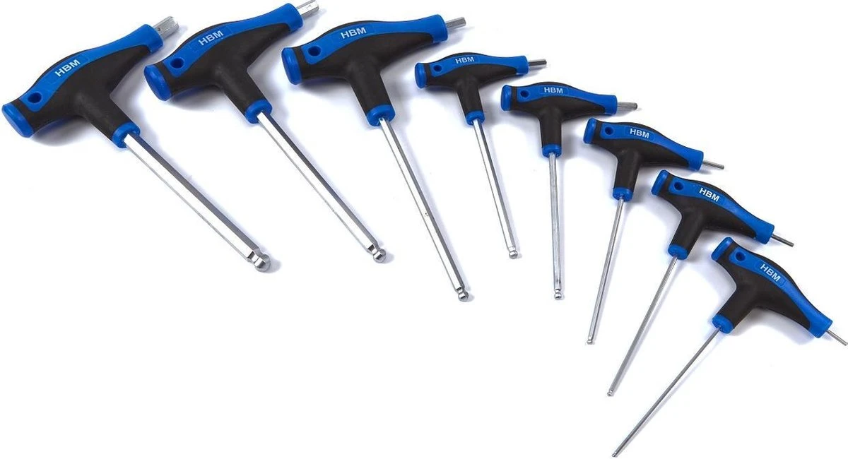 8 Delige Metrische Inbussleutel Set T-Greep Set 4 8 Delige Metrische Inbussleutel Set T-Greep Set - Afbeelding 2