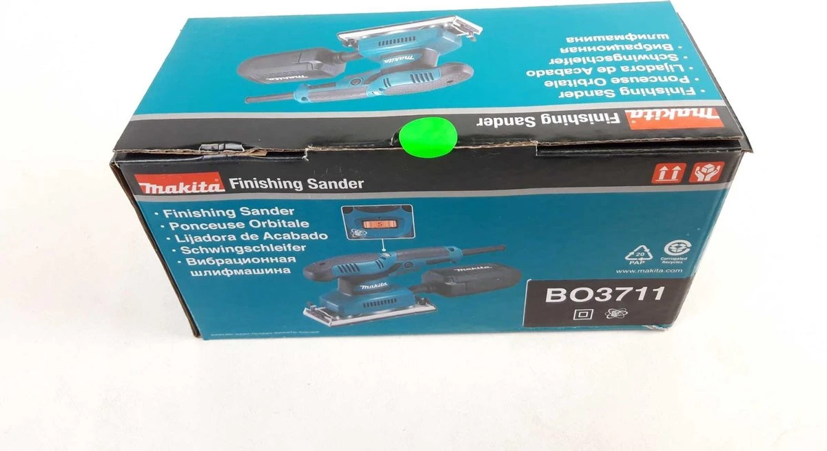 Makita 230 V Vlakschuurmachine - BO3711 5 Makita 230 V Vlakschuurmachine - BO3711 - Afbeelding 3