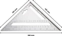 Detepo Winkelhaak - Timmerman Meet Driehoek - Blokhaak Gemaakt Van Metaal - Speed Square - 5 In 1 Gradendriehoek -WerkPro Verkoopwinkel 1200x707 10